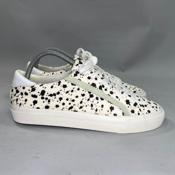 Madewell Sidewalk Low-Top Sneakers Womens Size 8 Spatter-Painted Calf Hair Shoes - Picture 1 of 13